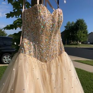 Gold Ballgown Prom Dress